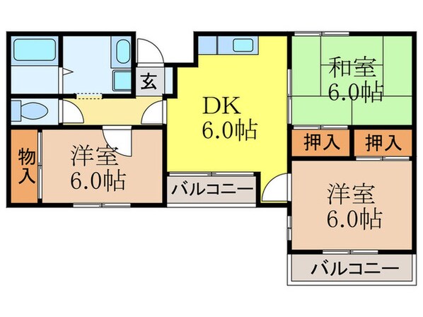 シャングリラ・鮎川の物件間取画像